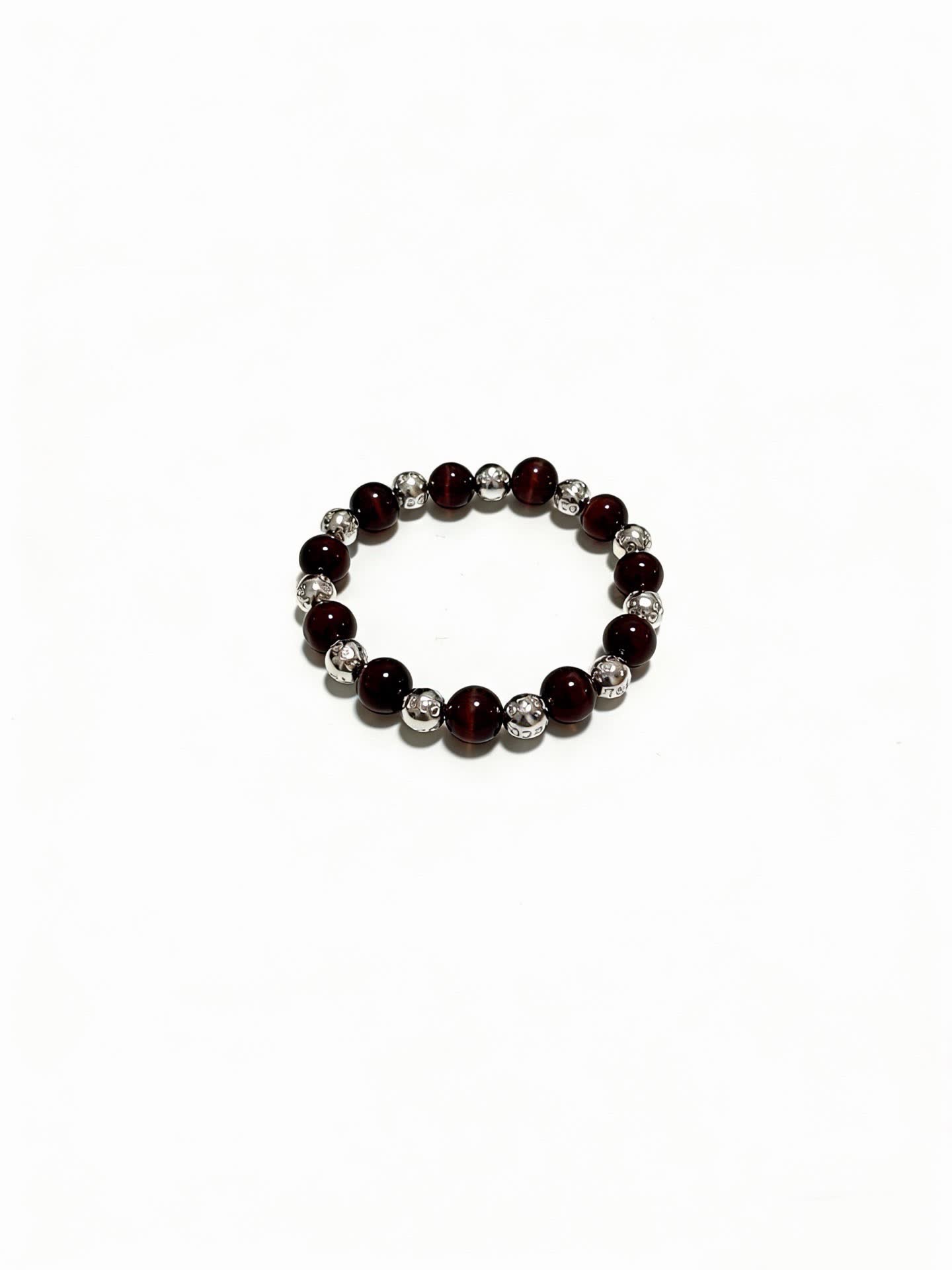 Tiffany & Co Elegant Garnet and Silver Beaded Bracelet Tiffany & Co Elegant Garnet and Silver Beaded Bracelet